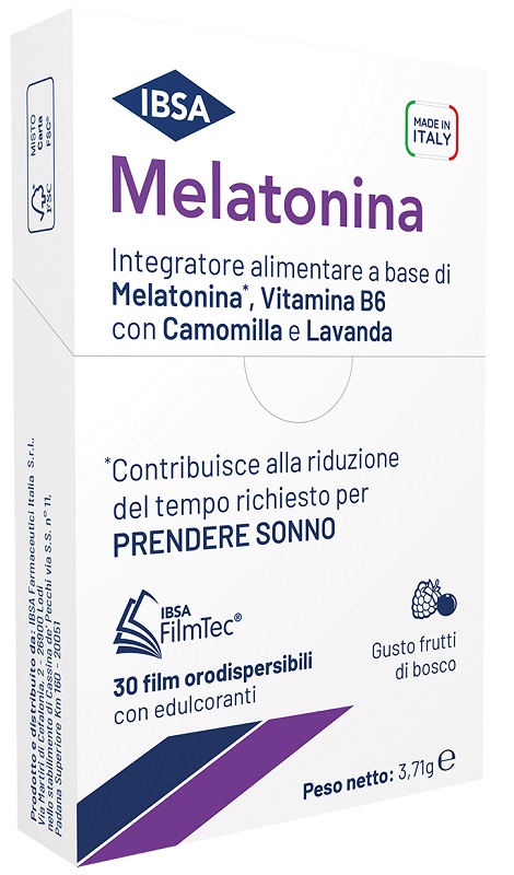MELATONINA IBSA 30 FILM ORALI - Farmacia Artemisia di Montecuollo Dott. Angelo snc