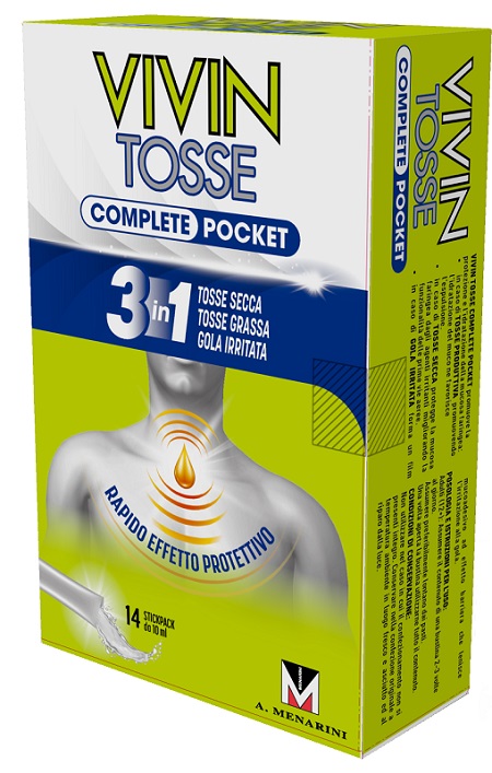 VIVIN TOSSE COMPLETE POCKET 14 STICK PACK DA 10 ML - Farmacia Artemisia di Montecuollo Dott. Angelo snc