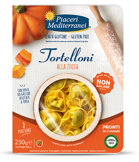PIACERI MEDITERRANEI TORTELLONI ZUCCA 250 G - Farmacia Artemisia di Montecuollo Dott. Angelo snc