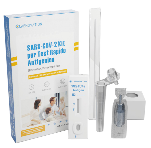 TEST ANTIGENICO RAPIDO COVID-19 LABNOVATION AUTODIAGNOSTICO DETERMINAZIONE QUALITATIVA ANTIGENI SARS-COV-2 IN TAMPONI NASALI MEDIANTE IMMUNOCROMATOGRAFIA 5 PEZZI - Farmacia Artemisia di Montecuollo Dott. Angelo snc