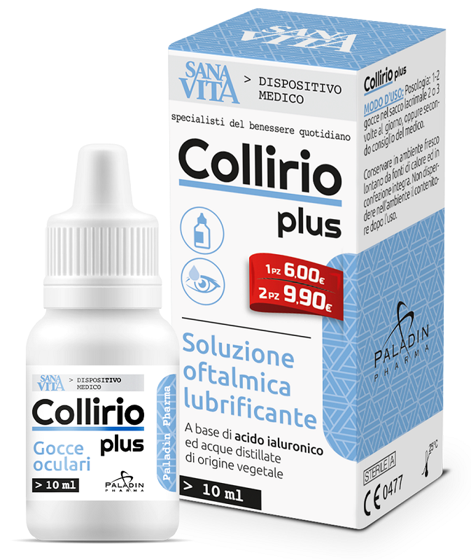 GOCCE OCULARI SANAVITA COLLIRIO PLUS 10 ML - Farmacia Artemisia di Montecuollo Dott. Angelo snc