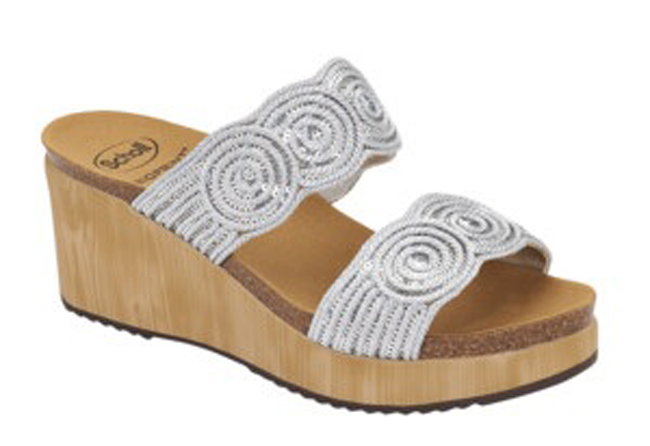 CALZATURA SABAUDIA 2 STRAPS RAFFIA+SEQUINS WOMAN SILVER TECNOLOGIA BIOPRINT MATERIALE RAFFIA + PAILLETTES FODERA TOMAIA SIMILPELLE FODERA SOTTOPIEDE MICROFIBRA 37 SS22 - Farmacia Artemisia di Montecuollo Dott. Angelo snc