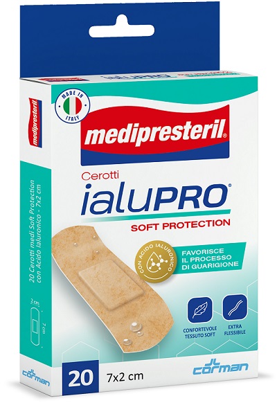 MEDIPRESTERIL CEROTTI IALUPRO SOFT PROTECTION MEDI 7X2CM 20 PEZZI - Farmacia Artemisia di Montecuollo Dott. Angelo snc