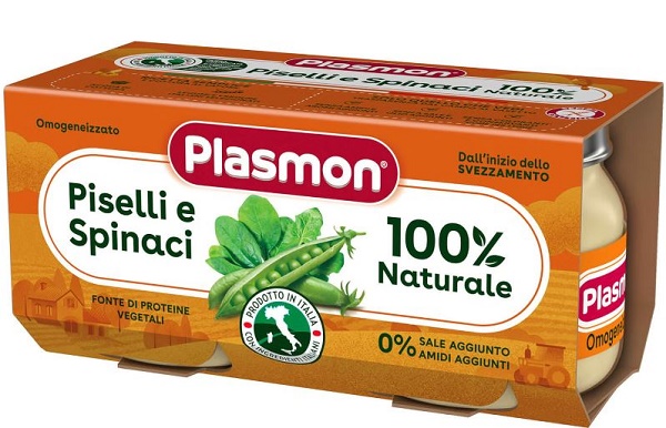 PLASMON OMOGENEIZZATO PISELLI SPINACI 2 PEZZI DA 80 G - Farmacia Artemisia di Montecuollo Dott. Angelo snc