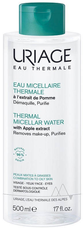 URIAGE EAU MICELLAIRE THERMALE PELLI MISTE GRASSE FLACONE 500 ML - Farmacia Artemisia di Montecuollo Dott. Angelo snc