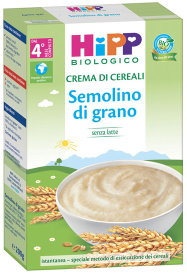 HIPP BIO CREMA CEREALI SEMOLINO DI GRANO 200 G - Farmacia Artemisia di Montecuollo Dott. Angelo snc