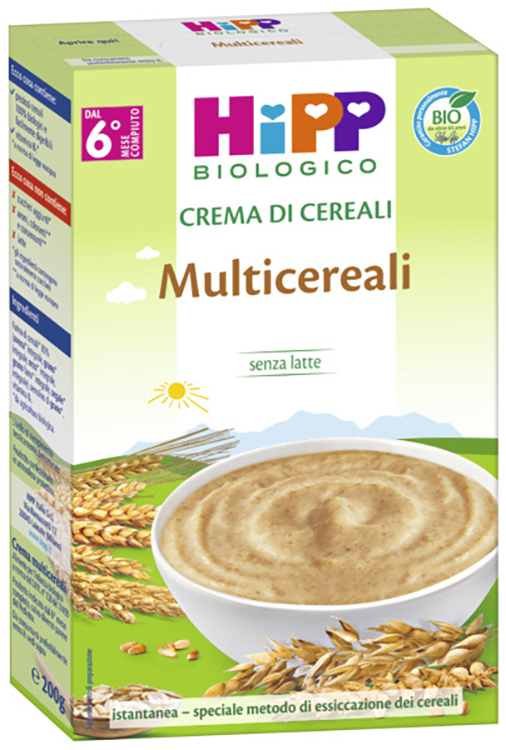 HIPP BIO CREMA CEREALI MULTICEREALI 200 G - Farmacia Artemisia di Montecuollo Dott. Angelo snc