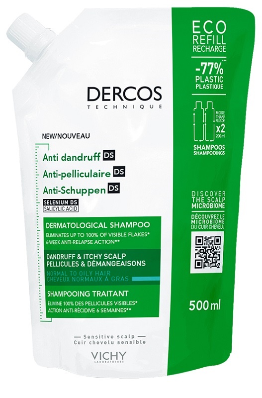 DERCOS ECO RICARICA SHAMPOO ANTI FORFORA 500 ML - Farmacia Artemisia di Montecuollo Dott. Angelo snc
