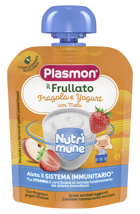 PLASMON NUTRI-MUNE FRAGOLA/YOGURT CON MELA 85 G - Farmacia Artemisia di Montecuollo Dott. Angelo snc