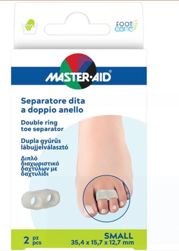 SEPARATORE DITA MASTER-AID FOOTCARE CON ANELLO DOPPIO SMALL 2 PEZZI C10 - Farmacia Artemisia di Montecuollo Dott. Angelo snc