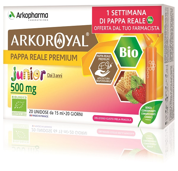 ARKOROYAL JUNIOR PAPPA REALE 500MG BIO 20 FIALOIDI PROMO - Farmacia Artemisia di Montecuollo Dott. Angelo snc
