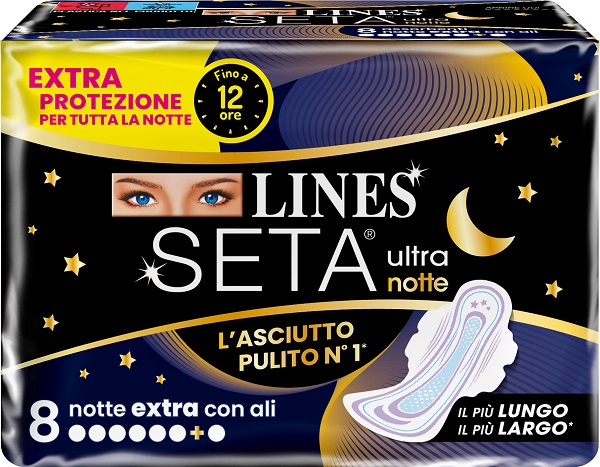 LINES SETA ULTRA ASSORBENTI EXTRA DWCT 8 PEZZI - Farmacia Artemisia di Montecuollo Dott. Angelo snc