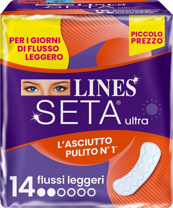 LINES SETA ULTRA ASSORBENTI LEGGERO DWCT 14 PEZZI - Farmacia Artemisia di Montecuollo Dott. Angelo snc