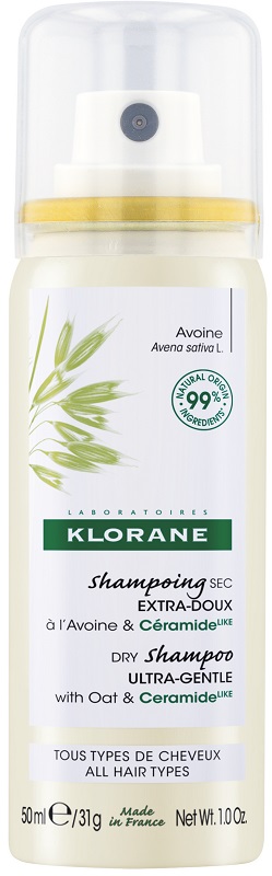 KLORANE SHAMPOO SECCO EXTRA DELICATO AVENA&CERAMIDE TUTTI I TIPI DI CAPELLI SPRAY 50 ML - Farmacia Artemisia di Montecuollo Dott. Angelo snc