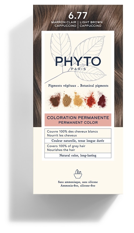 COLOR KIT 6,77 MARRONE CHIARO CAPPUCCINO LATTE RIVELATORE 50 ML + CREMA COLORANTE 50 ML + MASCHERA PROTETTIVA COLORE 12 ML + GUANTI - Farmacia Artemisia di Montecuollo Dott. Angelo snc