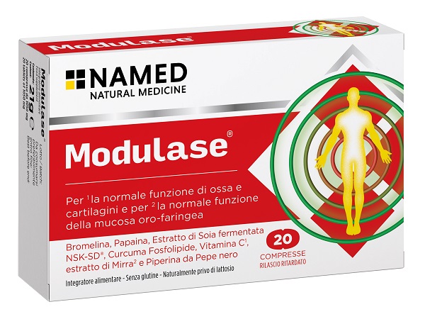 MODULASE 20 COMPRESSE RILASCIO RITARDATO SENZA GLUTINE NATURALMENTE PRIVO DI LATTOSIO - Farmacia Artemisia di Montecuollo Dott. Angelo snc