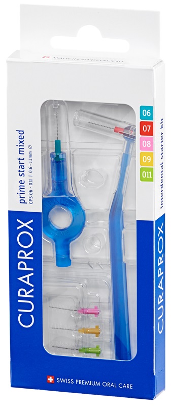 CURAPROX CPS PRIME START MIXED PACK WITH CPS 06 -011 +UHS 409 + UHS 470 BLUE HOLDERS + CAPS - Farmacia Artemisia di Montecuollo Dott. Angelo snc