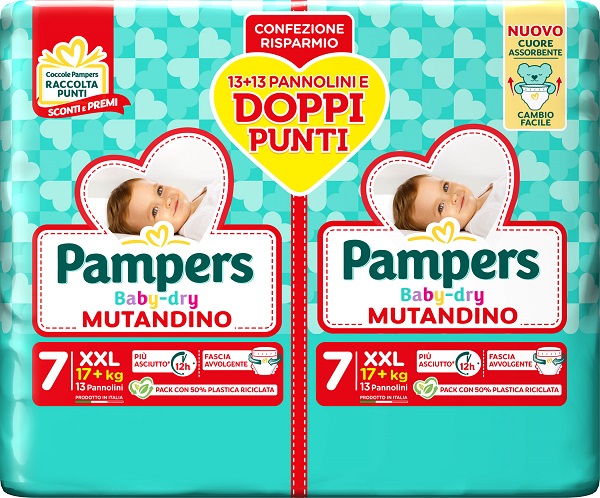 PAMPERS BABY DRY PANNOLINO MUTANDINA DUO DOWNCOUNT XXL 26 PEZZI - Farmacia Artemisia di Montecuollo Dott. Angelo snc