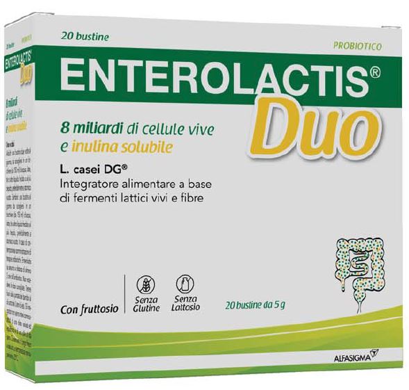 ENTEROLACTIS DUO INULINA 20 BUSTINE 5 G - Farmacia Artemisia di Montecuollo Dott. Angelo snc