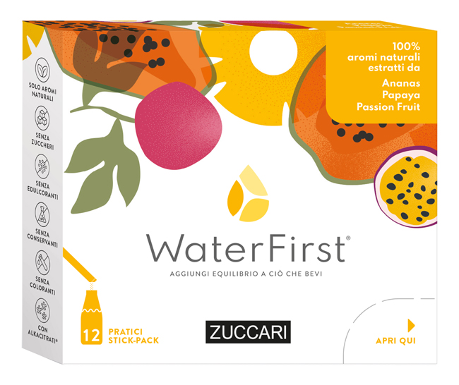 WATER FIRST ANANAS-PAPAYA-PASSION FRUIT 12 STICK PACK - Farmacia Artemisia di Montecuollo Dott. Angelo snc