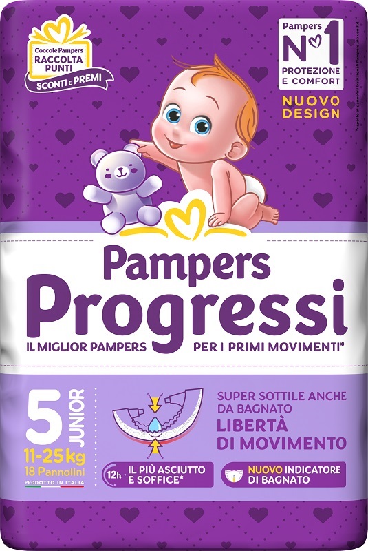 PAMPERS PROGRESSI JUNIOR 18 PEZZI - Farmacia Artemisia di Montecuollo Dott. Angelo snc