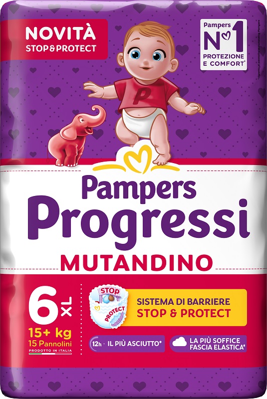 PAMPERS PROGRESSI MUTANDINA XL CP 15 PEZZI - Farmacia Artemisia di Montecuollo Dott. Angelo snc