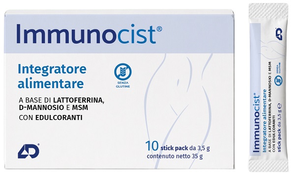 IMMUNOCIST 10 STICK PACK DA 3,5 G CON EDULCORANTI SENZA GLUTINE - Farmacia Artemisia di Montecuollo Dott. Angelo snc