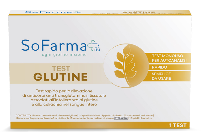 TEST AUTODIAGNOSTICO GLUTINE SOFARMAPIU' - Farmacia Artemisia di Montecuollo Dott. Angelo snc