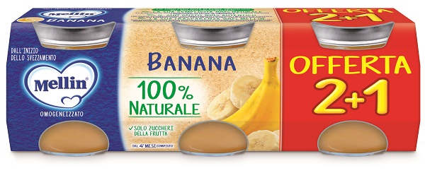MELLIN OMOGENEIZZATO BANANA 3 PEZZI DA 100 G - Farmacia Artemisia di Montecuollo Dott. Angelo snc