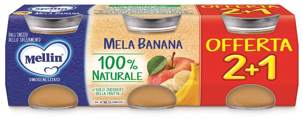 MELLIN OMOGENEIZZATO MELA BANANA 3 PEZZI DA 100 G - Farmacia Artemisia di Montecuollo Dott. Angelo snc