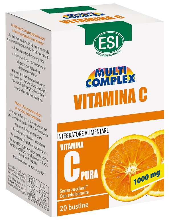 ESI MULTICOMPLEX VITAMINA C 20 BUSTINE DA 2 G - Farmacia Artemisia di Montecuollo Dott. Angelo snc