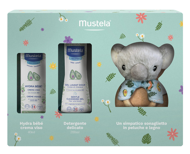MUSTELA COFANETTO KOALA 1 MUSTELA DETERGENTE DELICATO 200 ML + 1 MUSTELA CREMA HYDRA BEBE' VISO 40 ML - Farmacia Artemisia di Montecuollo Dott. Angelo snc