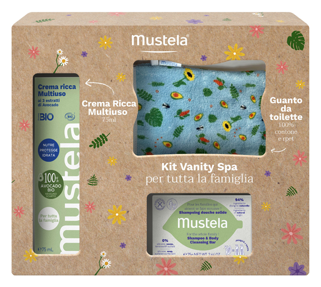 MUSTELA COFANETTO FAMILY 1 MUSTELA CREMA RICCA MULTIUSO 75 ML + 1 MUSTELA SHAMPOO E DETERGENTE SOLIDO 75 G - Farmacia Artemisia di Montecuollo Dott. Angelo snc