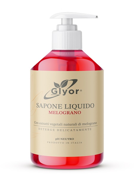 GLYOR SAPONE MANI VISO MELOGRANO 500 ML - Farmacia Artemisia di Montecuollo Dott. Angelo snc