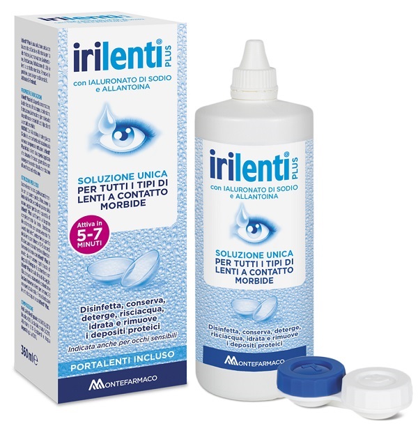 SOLUZIONE UNICA PER LENTI A CONTATTO IRILENTI 360 ML + PORTALENTI - Farmacia Artemisia di Montecuollo Dott. Angelo snc