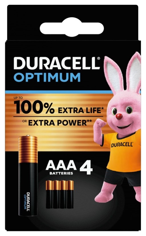DURACELL OPTIMUM AAA B4 4 PILE BLISTER - Farmacia Artemisia di Montecuollo Dott. Angelo snc