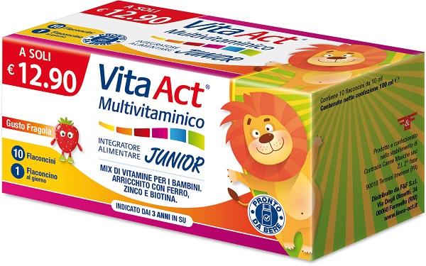 VITA ACT MULTIVITAMINICO JUNIOR 10 FIALE DA 10 ML - Farmacia Artemisia di Montecuollo Dott. Angelo snc
