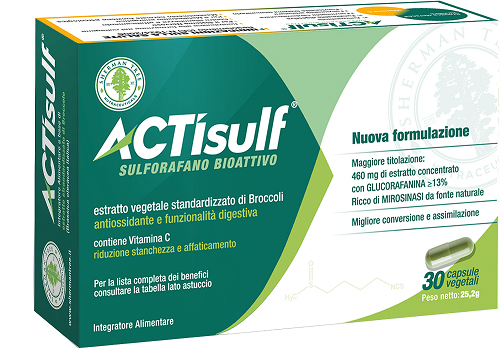 ACTISULF SULFORAFANO 30 CAPSULE VEGETALI - Farmacia Artemisia di Montecuollo Dott. Angelo snc