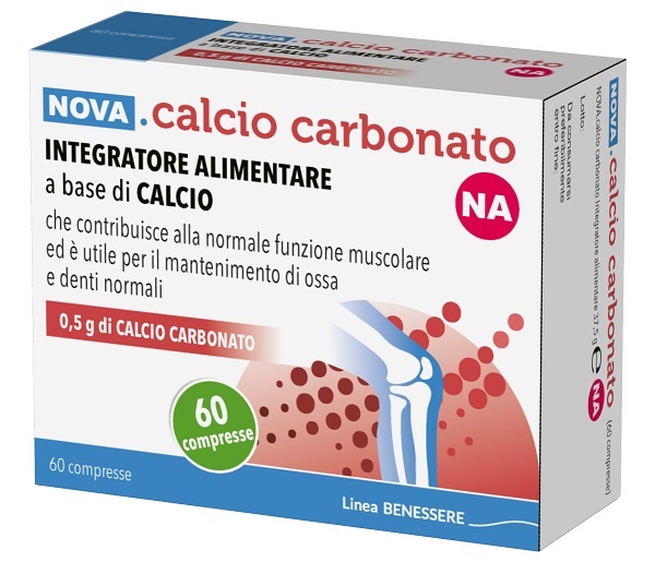 NOVA CALCIO CARBONATO NA 0,5G 60 COMPRESSE - Farmacia Artemisia di Montecuollo Dott. Angelo snc