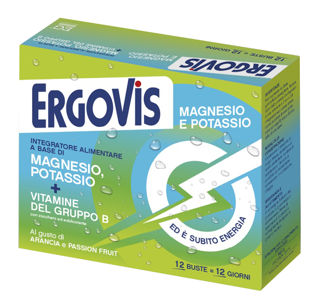 ERGOVIS MG+K VITAMINE B CON ZUCCHERO 12 BUSTINE - Farmacia Artemisia di Montecuollo Dott. Angelo snc
