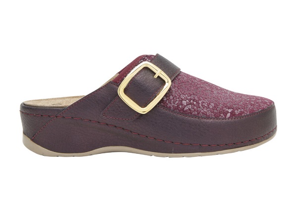 GEMINI BUCKLE TUMBLED SYNTHETIC+ELASTICATED CIABATTA WOMAN BORDEAUX 39 - Farmacia Artemisia di Montecuollo Dott. Angelo snc