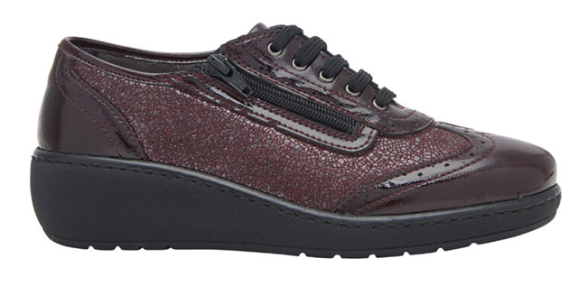 THELMA ELASTICATED+PATENT LEATHER SCARPA WOMAN WINE 39 - Farmacia Artemisia di Montecuollo Dott. Angelo snc