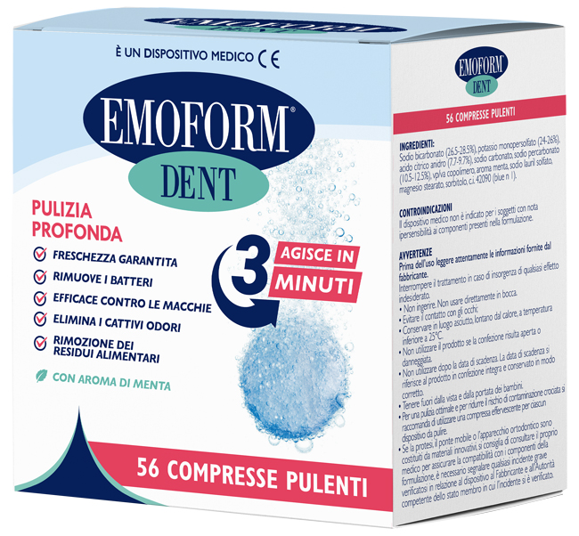 COMPRESSE PULENTI EMOFORM DENT 56 PEZZI - Farmacia Artemisia di Montecuollo Dott. Angelo snc