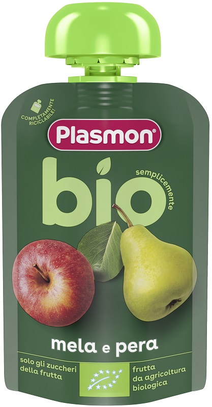 PLASMON MELA PERA BIO POUCHES 100 G - Farmacia Artemisia di Montecuollo Dott. Angelo snc