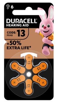 DURACELL EASY TAB 13 ARANCIO BATTERIA PER APPARECCHIO ACUSTICO 6 PEZZI - Farmacia Artemisia di Montecuollo Dott. Angelo snc
