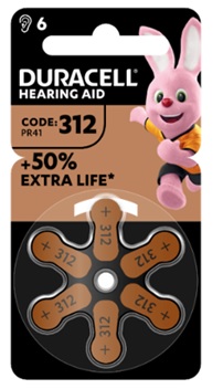 DURACELL EASY TAB 312 MARRONE BATTERIA PER APPARECCHIO ACUSTICO 6 PEZZI - Farmacia Artemisia di Montecuollo Dott. Angelo snc
