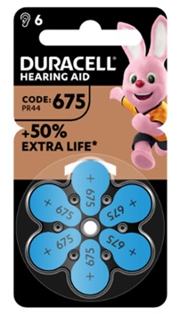 DURACELL EASY TAB 675 BLU BATTERIA PER APPARECCHIO ACUSTICO 6 PEZZI - Farmacia Artemisia di Montecuollo Dott. Angelo snc