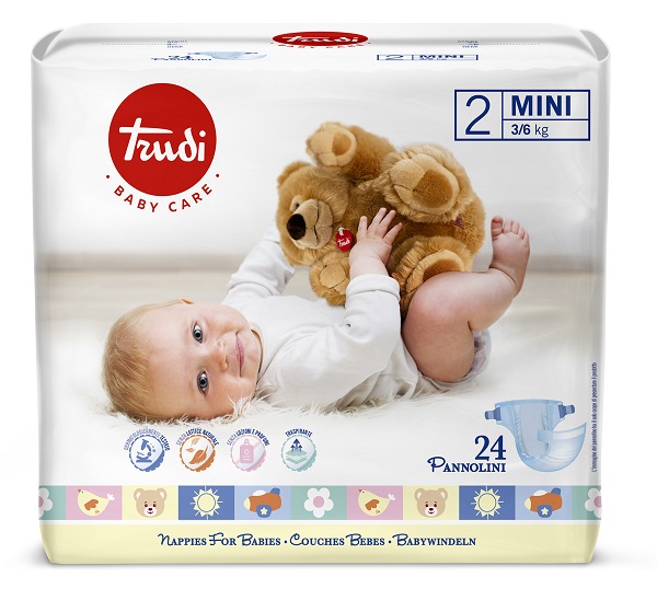 TRUDI BABY CARE PANNOLINI MINI 3/6 KG 24 PEZZI - Farmacia Artemisia di Montecuollo Dott. Angelo snc
