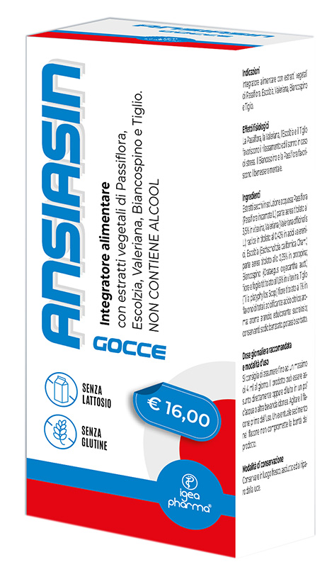 ANSIASIN GOCCE 30 ML SENZA LATTOSIO SENZA GLUTINE NON CONTIENE ALCOOL - Farmacia Artemisia di Montecuollo Dott. Angelo snc