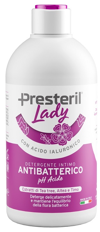 LADY PRESTERIL DETERGENTE INTIMO ANTIBATTERICO/PH ACIDO 500  ML - Farmacia Artemisia di Montecuollo Dott. Angelo snc